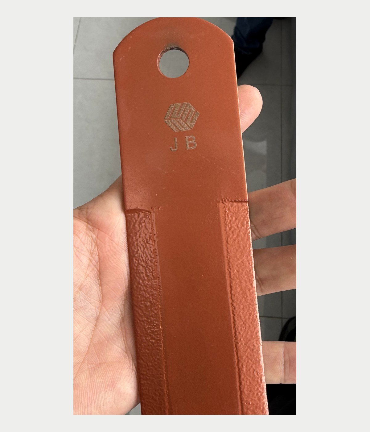 Single-side diamond coating detail on straw chopper blade